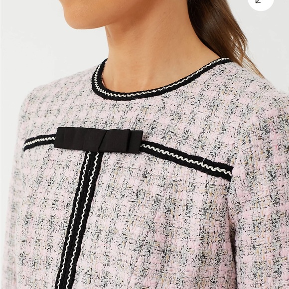 Pomander Place Pink Bow Tweed Brigitta Dress - Picture 3 of 6